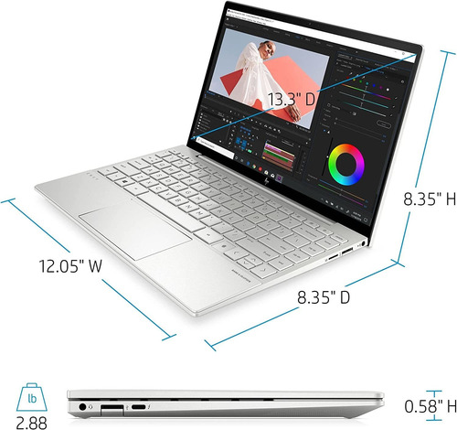 Computadora Portátil Hp Envy 13.3 Fhd Más Nueva De 2022 Para