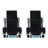 2 Adaptador Vga Hembra A Rj45 Lan Extensor Video Cat5 Cat5e