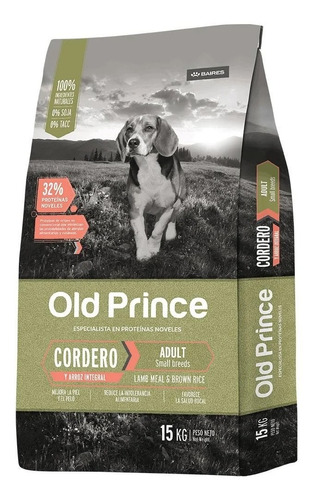 Adult Small Old Prince Cordero Alimento Balanceado Dog - 3kg