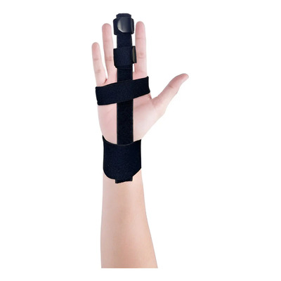 Medway Férula para Dedo Larga Moldeable | Inmovilizador Ortopédico Ajustable | Soporte para Lesiones, Esguinces y Fracturas | Talla Universal | Color Negro | Meses sin interés