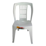 Kit 18 Cadeira Plástica Bistrô Branca Reforçada Carga 182kg