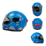 Casco Cerrado Infantil Azul  Brillante Mundo Marino