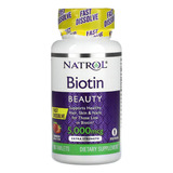 Natrol Biotina 5000 Mcg 90 Tabletas Sabor Fresa