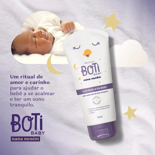 Boti Baby Loção Banho E Pós-banho Nana Neném 150g Boticario