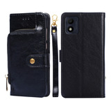 Funda De Piel Con Cremallera Para Alcatel 1b 2022