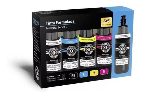 Combo Tinta X5 Formulada Ep T664 L210,l220,l380,l395,l575...