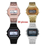 . Reloj Mayoreo Dama Caballero Metal Mujer Hombre 20 Piezas