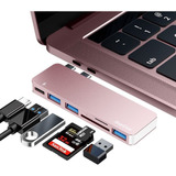 Adaptador Hub Para Macbook Pro 13 Y 15 Con Usb-c (rosa) 