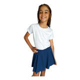 Short Saia Infantil Rodado Escolar Saia Short