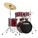 Tama Imperialstar Kit De 5 Piezas Con Platillos Meinl Hcs