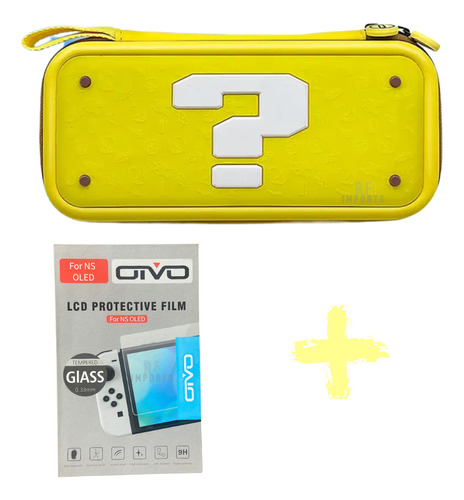 Case Bag Estojo Nintendo Switch Mario + Película Vidro Oled