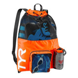 Mochila Natação Big Mesh Mummy 40 Litros Backpack Tyr Cor Laranja