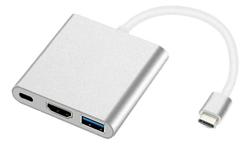 Adaptador Usb C A Hdmi, Multipuerto 3 En 1, Usb Tipo C A 4k