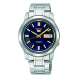 Seiko Snkk11 5 - Reloj De Acero Inoxidable Con Esfera Azul .