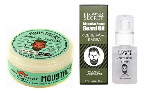 Kit Aceite Barba Y Jabón Afeitar, Barberia, Barbero