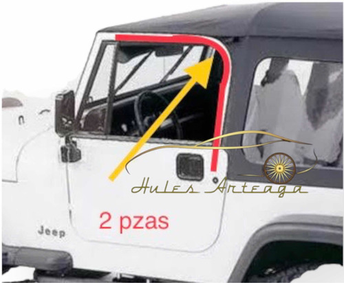 Hule Guías De Vidrio Para Jeep Yj 87-95 Remplazo Tipo Orig