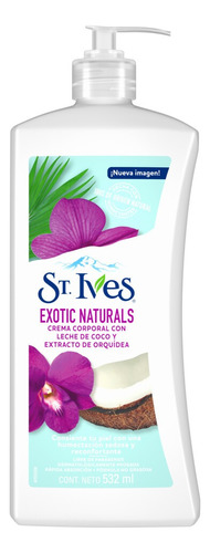  Crema Hidratante Para Cuerpo St. Ives Exotic Naturals En Dosificador 532ml