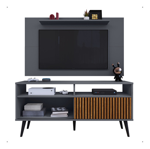 Rack Painel Simples Tv 48 Pol Estante Home Compacto Completo