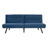 Sofa Cama Fede Velvet Azul