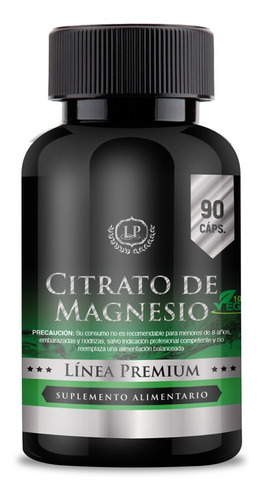 Citrato De Magnesio Puro X 90 Para 3 Meses (cápsula Vegetal)