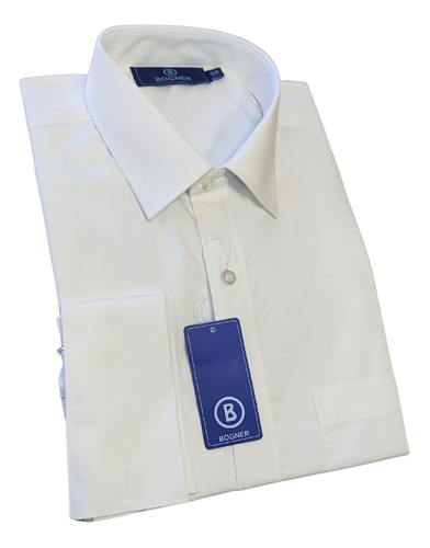 Camisa Formal Doble Puño Blanca Para Colleras