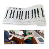 Sticker Piano 88 Chart Key, Nota De Teclado Para Estudiantes