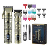 Set X 2 Máquina Cortar Pelo Clipper + Trimmer Vgr V-670 Usb