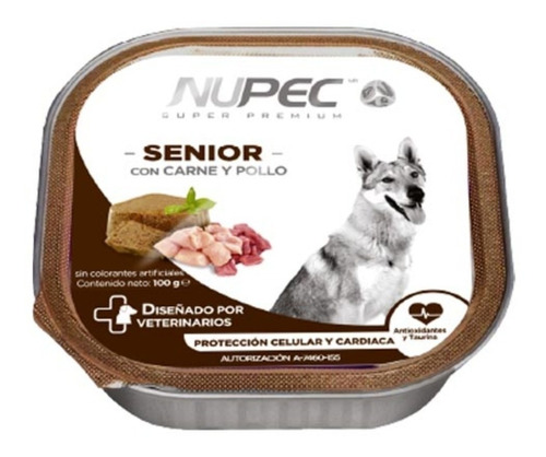 Alimento Húmedo Para Perro Mayor Nupec Senior 4 Latas D 100g