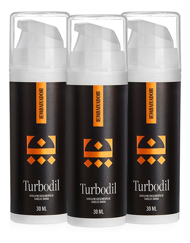 Kit 3 Blend Crescimento Barba E Cabelo Turbodil Embaixador 3