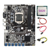 Placa Base B75 Eth Mining De 12 Pcie A Usb Con Cpu G620 Y 15