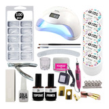 Kit Alongamento Unhas Acrigel Gel Porcelana Fibra Cabine