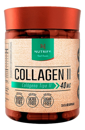 Colágeno Tipo 2 Collagen Ucii Nutrify 60caps Articulação Sabor Sem Sabor