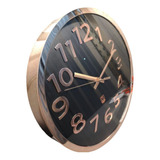 Reloj Pared Moderno Cocina 30 Cm Silencios Cobre Mulmer