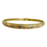 Pulseira Bracelete Maciço Tricolor Ouro 18k 750  Promoção 