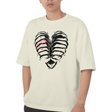 Camiseta Heart Old School Estilo Gótico Coração Blusa Unisex