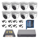 Kit Turbohd 1080p / Dvr 8 Ch / 8 Cámaras Eyeball /baluns 2tb