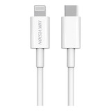 Cable Usb-c A Lightning 1 Metro Ideal Para iPhone iPad iPod Color Blanco