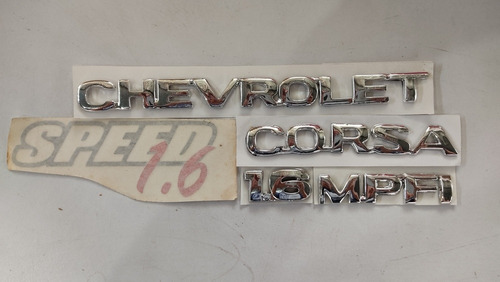 Kit Emblema Chevrolet Corsa Speed 5 Piezas Foto 3