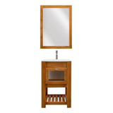 Vanitory Madera 50cm Puerta Bacha Marco