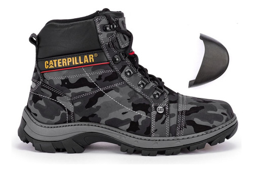 Bota Masculina Caterpillar Resistente Trabalho + Bico Pvc