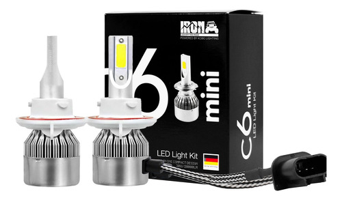 Kit Faro Foco Led C6 Mini Iron Led H1 H3 H4 H7 H11 9006 12v