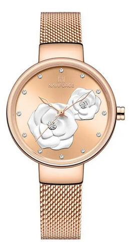 Reloj Naviforce Original Nf 5013l Flor Rosa + Estuche