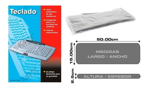 Funda Universal Para Teclado Tamaño Estandard 50x15x2.5cm