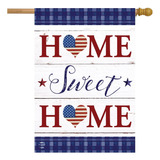 Patriotic Home Sweet Home - Bandera De Casa De Doble Cara De