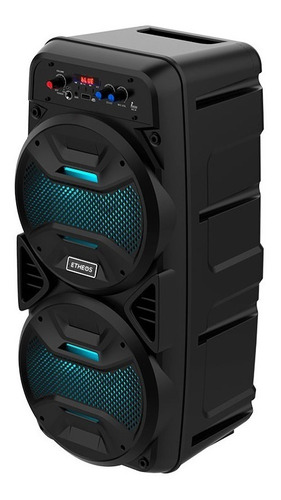 Parlante Etheos Tower Portátil C/bluetooth Fm Usb Negro 20w