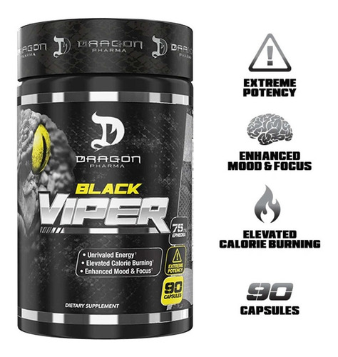 Termogenico Dragon Pharma Black Viper 90 Caps Energy Extreme