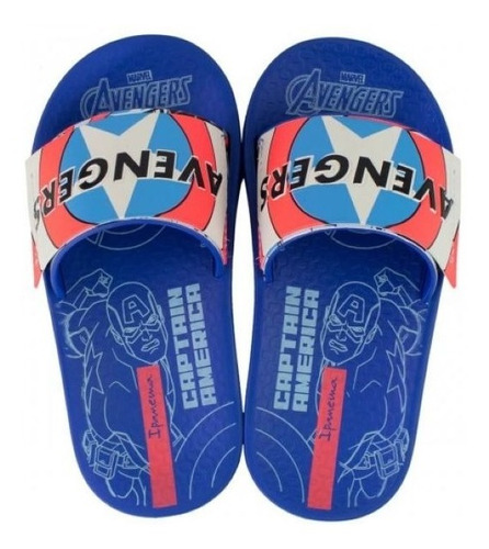 Chinelo Infantil Capitao America Grendene 100% Original C/nf