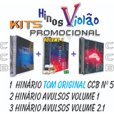 Hinos P/ Violão - Kits C/3 - Ccb Tom Orig+avulsos Vol.1 E 2
