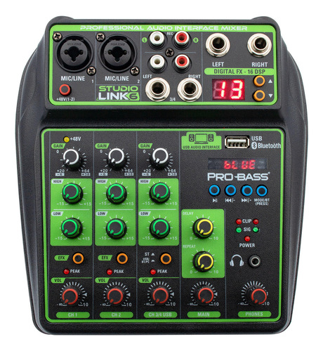 Consola Con Interfaz Usb Probass Studiolink 6 - 101db