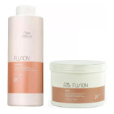 Kit Wella Fusion Shampoo 1000ml + Máscara 500ml